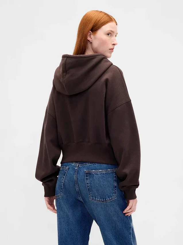 Felpa con cappuccio e zip Vintagesoft Wedge