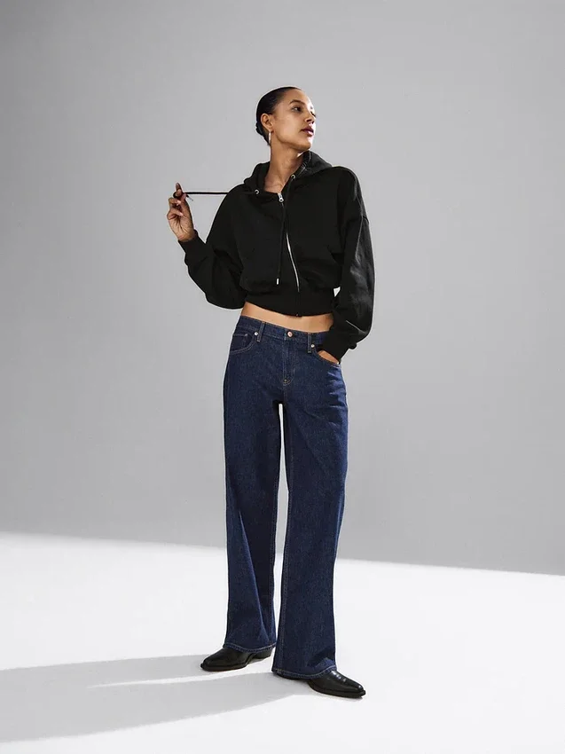 Felpa con cappuccio e zip Vintagesoft Wedge
