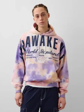 Felpa con cappuccio GAP × Awake Ny in tessuto pesante oversize con logo