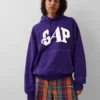 Felpa con cappuccio GAP × Awake Ny in tessuto pesante oversize con logo