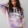 Felpa con cappuccio GAP × Awake Ny in tessuto pesante oversize con logo
