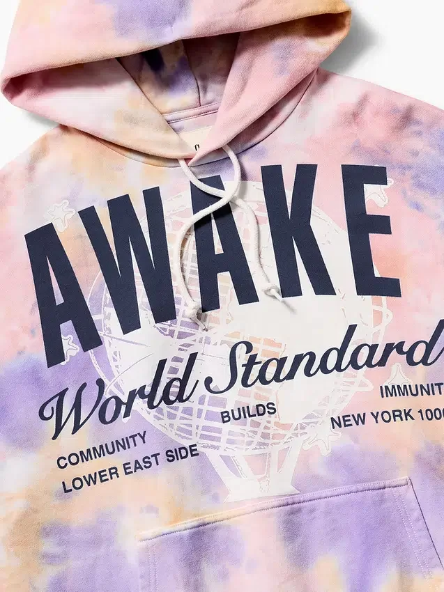 Felpa con cappuccio GAP × Awake Ny in tessuto pesante oversize con logo