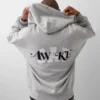 Felpa con cappuccio GAP × Awake Ny in tessuto pesante oversize con logo e cerniera