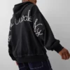 Felpa con cappuccio GAP × Awake Ny in tessuto pesante oversize con logo e cerniera