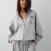 Felpa con cappuccio GAP × Awake Ny in tessuto pesante oversize con logo e cerniera