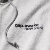 Felpa con cappuccio GAP × Awake Ny in tessuto pesante oversize con logo e cerniera