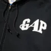 Felpa con cappuccio GAP × Awake Ny in tessuto pesante oversize con logo e cerniera