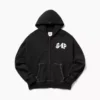Felpa con cappuccio GAP × Awake Ny in tessuto pesante oversize con logo e cerniera