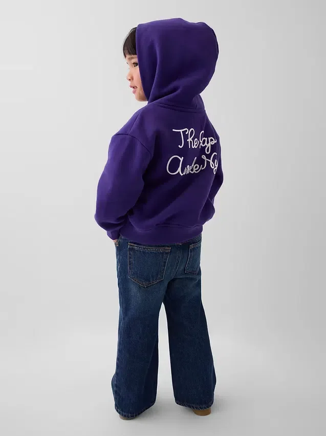 Felpa con cappuccio GAP × Awake Ny per bambini Vintagesoft con logo