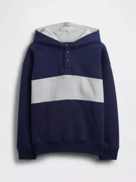 Felpa con cappuccio Henley Vintagesoft per bambini, vestibilità comoda