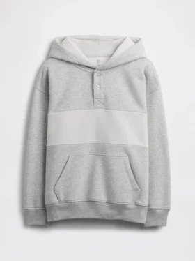 Felpa con cappuccio Henley Vintagesoft per bambini, vestibilità comoda