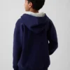 Felpa con cappuccio Henley Vintagesoft per bambini, vestibilità comoda