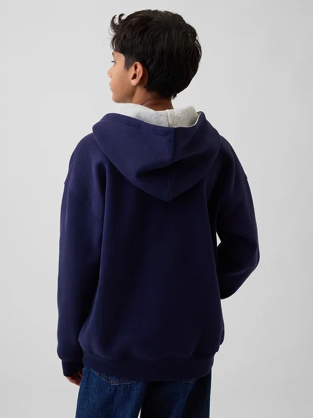 Felpa con cappuccio Henley Vintagesoft per bambini, vestibilità comoda