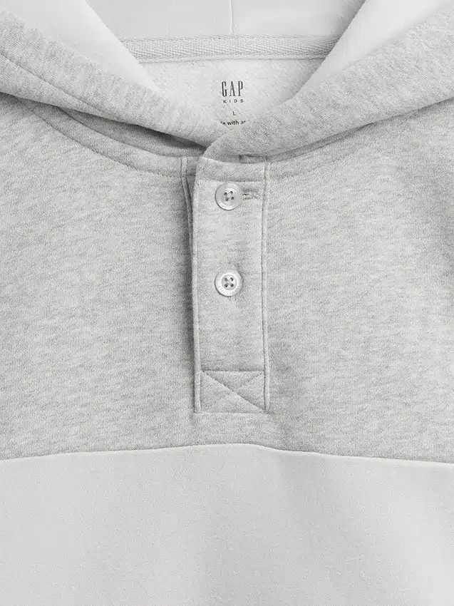 Felpa con cappuccio Henley Vintagesoft per bambini, vestibilità comoda