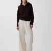 Felpa con cappuccio in maglia a trecce dal taglio ampio CashSoft