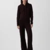 Felpa con cappuccio in maglia a trecce dal taglio ampio CashSoft