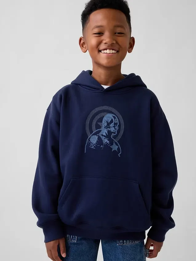Felpa con cappuccio Marvel Vintagesoft Relaxed per bambini