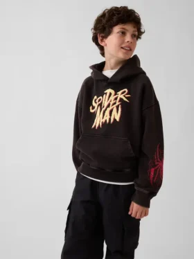 Felpa con cappuccio Marvel Vintagesoft Spider-Man dal taglio comodo per bambini