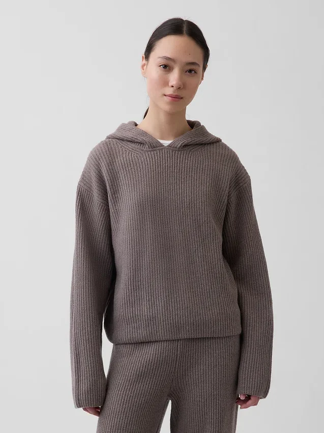 Felpa con cappuccio oversize CashSoft a maglia Shaker