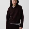 Felpa con cappuccio oversize CashSoft a maglia Shaker