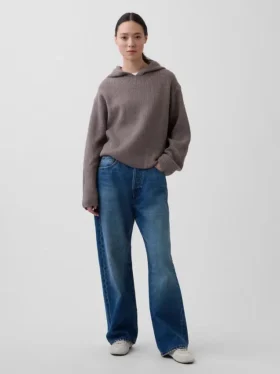 Felpa con cappuccio oversize CashSoft a maglia Shaker