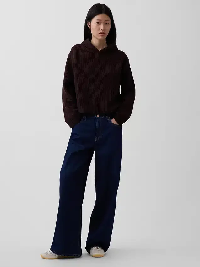 Felpa con cappuccio oversize CashSoft a maglia Shaker