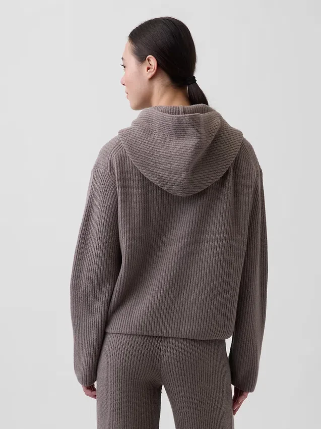 Felpa con cappuccio oversize CashSoft a maglia Shaker