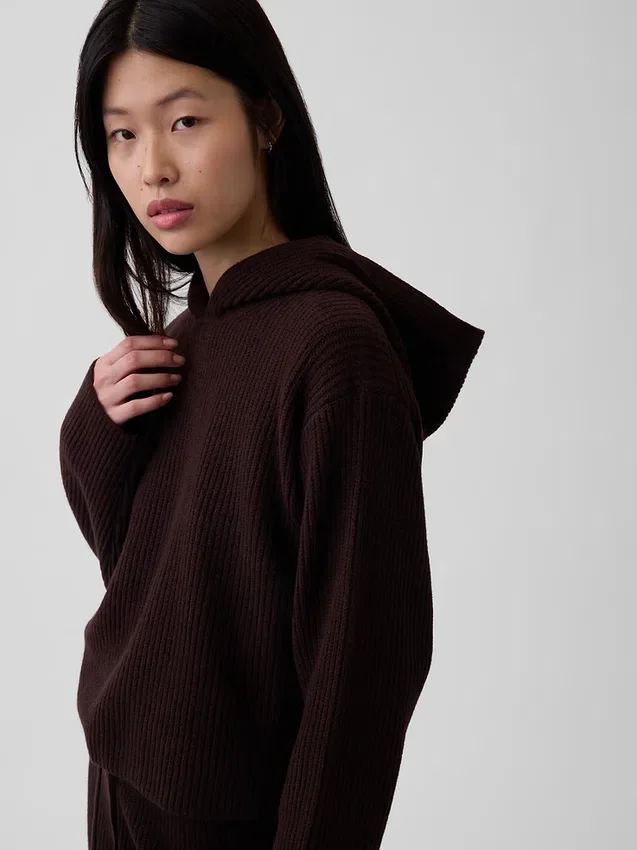 Felpa con cappuccio oversize CashSoft a maglia Shaker