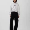 Felpa con cappuccio oversize corta con logo Vintagesoft