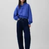 Felpa con cappuccio oversize corta con logo Vintagesoft
