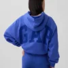 Felpa con cappuccio oversize corta con logo Vintagesoft