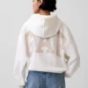 Felpa con cappuccio oversize corta con logo Vintagesoft