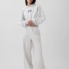 Felpa con cappuccio oversize corta con logo Vintagesoft