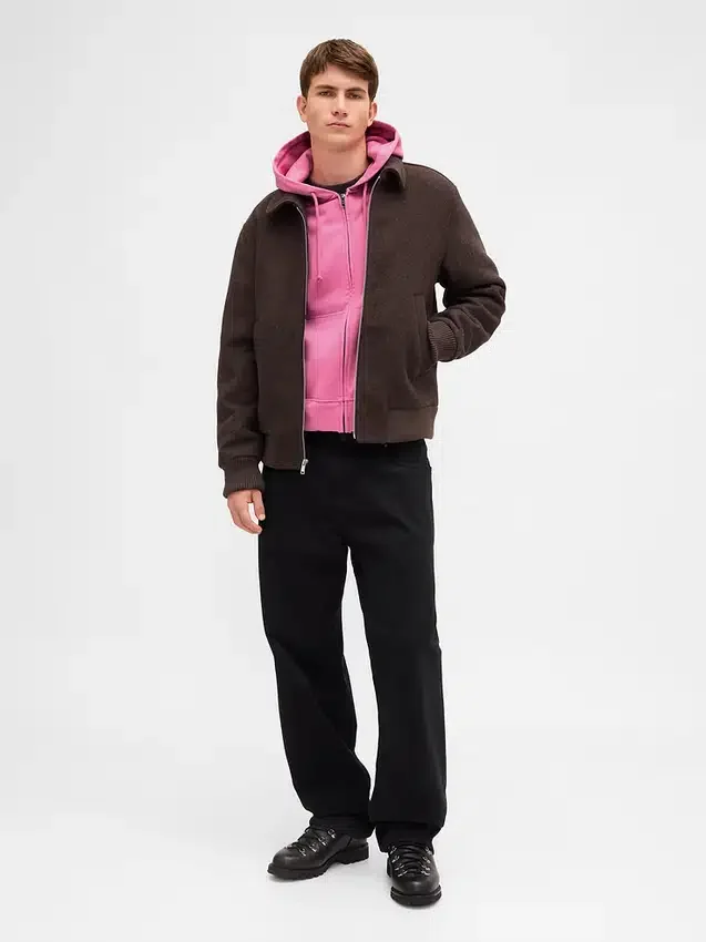 Felpa con cappuccio oversize corta e pesante per adulti