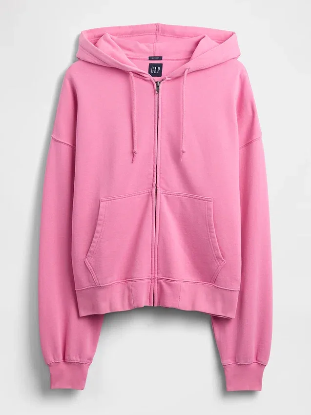 Felpa con cappuccio oversize corta e pesante per adulti