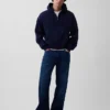 Felpa con cappuccio oversize corta e zip Vintagesoft