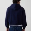 Felpa con cappuccio oversize corta e zip Vintagesoft