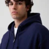 Felpa con cappuccio oversize corta e zip Vintagesoft