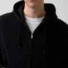 Felpa con cappuccio oversize corta e zip Vintagesoft