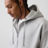Felpa con cappuccio oversize corta e zip Vintagesoft