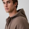 Felpa con cappuccio oversize corta e zip Vintagesoft
