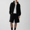 Felpa con cappuccio oversize corta e zip Vintagesoft