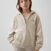 Felpa con cappuccio oversize e zip Vintagesoft per bambini