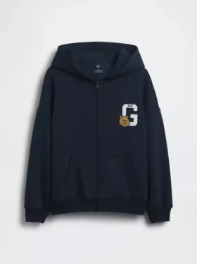 Felpa con cappuccio oversize e zip Vintagesoft per bambini