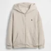 Felpa con cappuccio oversize e zip Vintagesoft per bambini