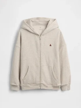Felpa con cappuccio oversize e zip Vintagesoft per bambini