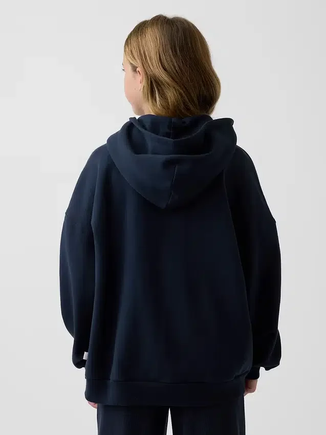 Felpa con cappuccio oversize e zip Vintagesoft per bambini