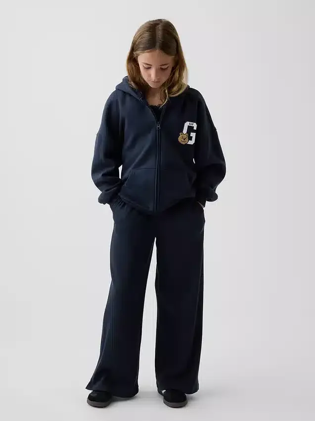 Felpa con cappuccio oversize e zip Vintagesoft per bambini