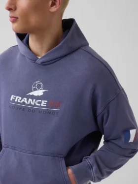 Felpa con cappuccio oversize in felpa Vintagesoft con motivi della Coppa del Mondo FIFA™