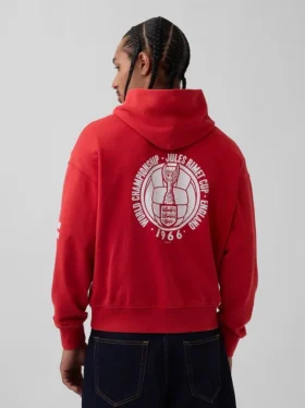 Felpa con cappuccio oversize in felpa Vintagesoft con motivi della Coppa del Mondo FIFA™